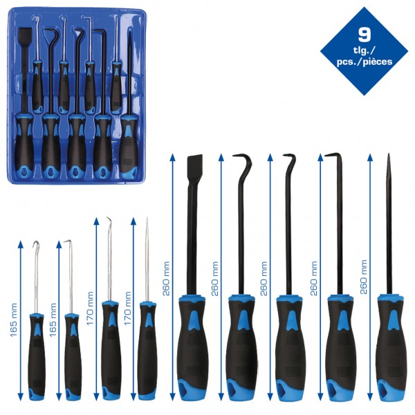 Brilliant Tools BT542010 Súprava škrabákov a hákového náradia, 9-dielna